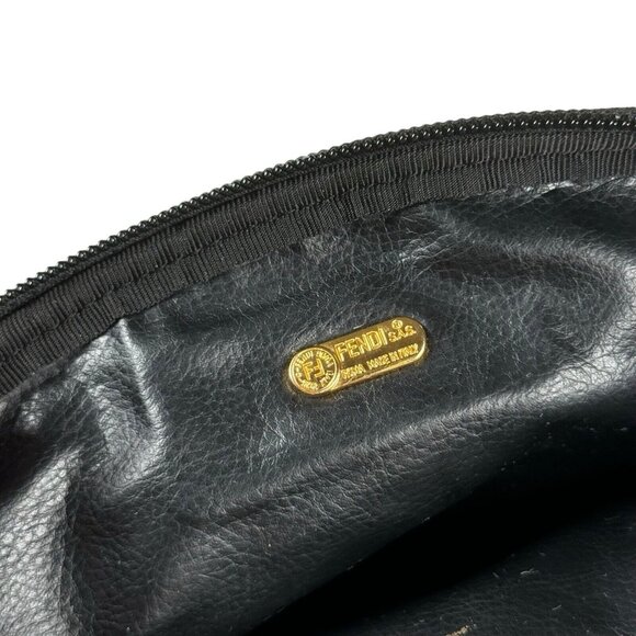 Vintage FENDI FF Logo Monogram Leather Mini Bag [MISSING STRAP]‎ - Picture 10 of 12